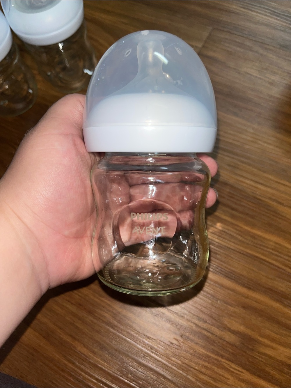 Clear Glass Baby Bottles (Set of 4 small ones) (set of 3 big ones)